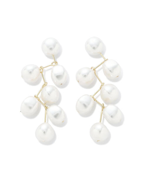 EDIT COLOGNE（エディットコロン）の「パールドロップピアス（ピアス（両耳用）・レディース・ホワイト・ﾌﾘ-）」の3枚目の写真