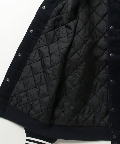 Carhartt WIP(カーハートダブリューアイピー)の「Carhartt WIP/カーハートダブリューアイピー RUGGED LETTERMANJACKET バーシティジャケット コーデュロイ I032436(スタジャン・メンズ・ブラウン/ダークネイビー/グリーン・M/L/XL/S)」の5枚目の写真