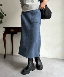 【WEB限定】 マシュマロスウェードタイトスカート
