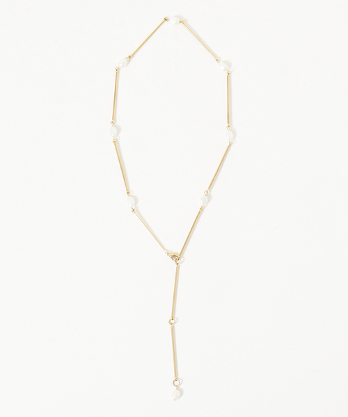 abahouse mavie（アバハウスマヴィ）の「スティック×淡水パールネックレス（ネックレス・レディース・ゴールド・フリー）」の2枚目の写真