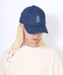 ワンポイントベアデニムキャップ
