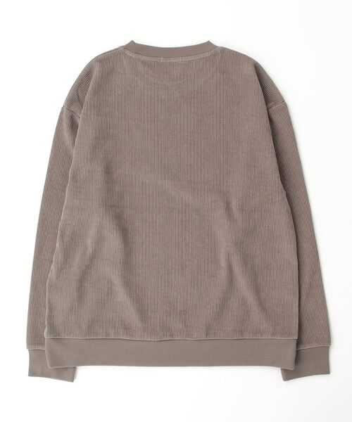 URBAN COLLECTION（アーバンコレクション）の「URBAN COLLECTION 針抜きモールクルーネックトレーナー（スウェット・メンズ・グレイッシュベージュ/ブラウン系その他/ブラック・M/XL/L）」の8枚目の写真