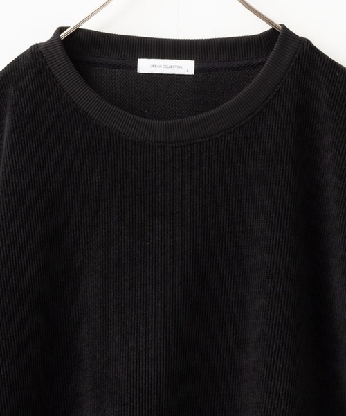 URBAN COLLECTION（アーバンコレクション）の「URBAN COLLECTION 針抜きモールクルーネックトレーナー（スウェット・メンズ・グレイッシュベージュ/ブラウン系その他/ブラック・M/XL/L）」の5枚目の写真