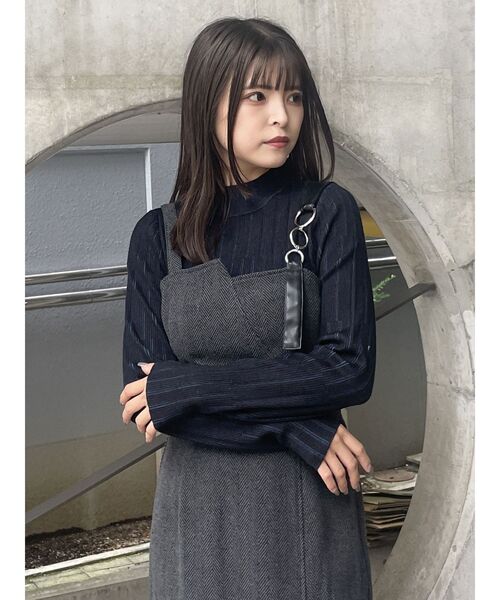 MURUA（ムルーア）の「ランダムリブニット（ニット/セーター・レディース・グレー/ブラック/マスタード/ブルー・FREE）」の7枚目の写真