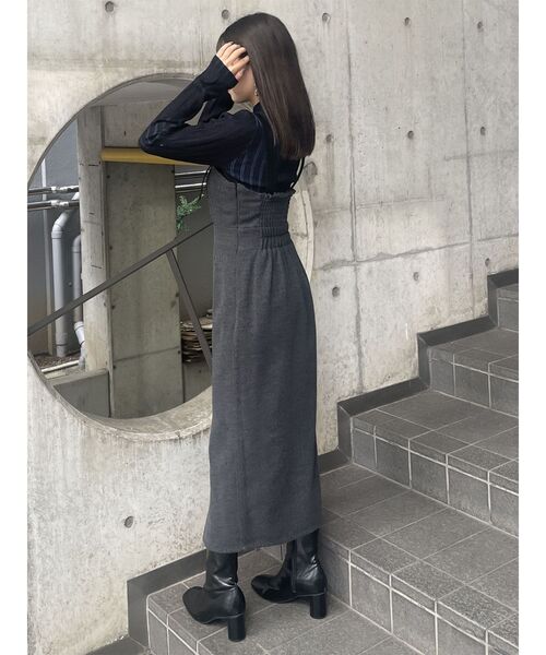 MURUA（ムルーア）の「ランダムリブニット（ニット/セーター・レディース・グレー/ブラック/マスタード/ブルー・FREE）」の9枚目の写真