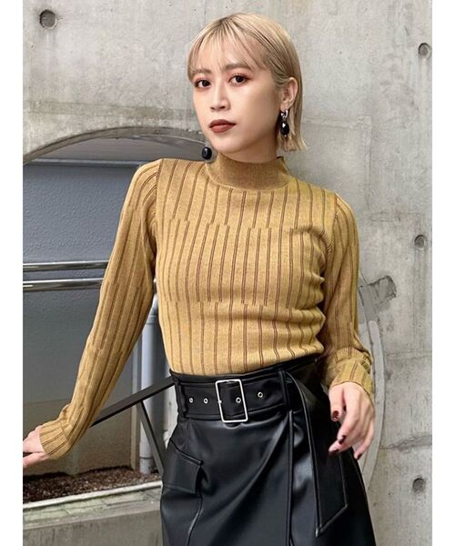 MURUA（ムルーア）の「ランダムリブニット（ニット/セーター・レディース・グレー/ブラック/マスタード/ブルー・FREE）」の10枚目の写真