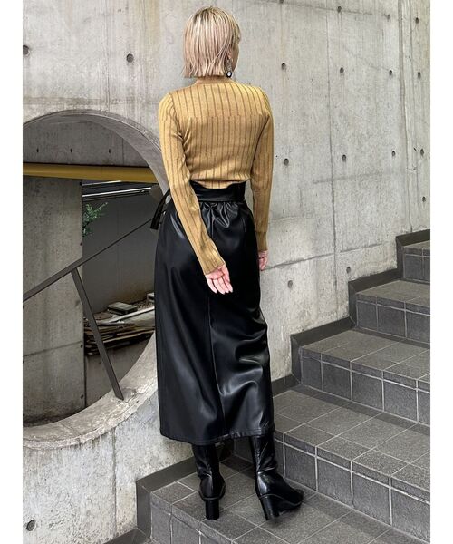 MURUA（ムルーア）の「ランダムリブニット（ニット/セーター・レディース・グレー/ブラック/マスタード/ブルー・FREE）」の14枚目の写真