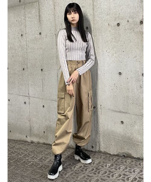 MURUA（ムルーア）の「ランダムリブニット（ニット/セーター・レディース・グレー/ブラック/マスタード/ブルー・FREE）」の18枚目の写真