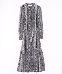 ●Mac Duggal●スクープネック ビーズジョーゼット ミディドレス MICHAEL KORS（マイケルコース）の「ADDER スネーク ジョー