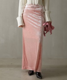 PRANK PROJECT | 【23WINTER PRE ORDER】クラッシュベロアマキシスカート / Crashed Velour Maxi Skirt(スカート)