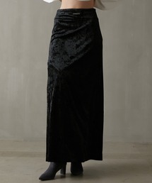 PRANK PROJECT | 【23WINTER PRE ORDER】クラッシュベロアマキシスカート / Crashed Velour Maxi Skirt(スカート)