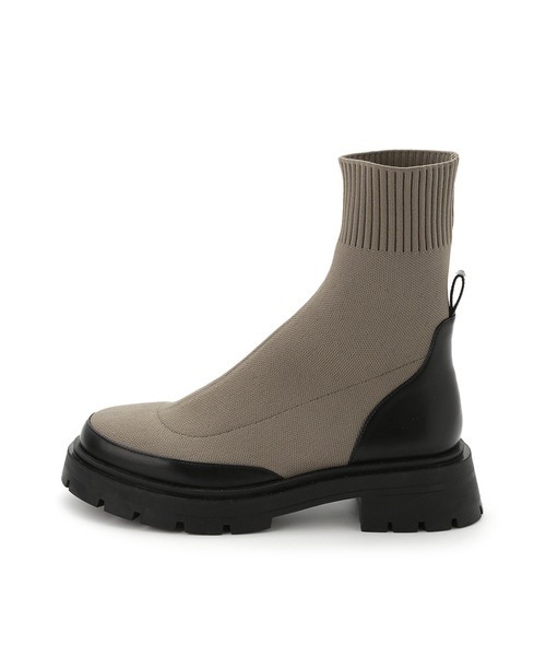 LILY BROWN（リリーブラウン）の「トラックソールニットショートブーツ（パンプス・レディース・アイボリー/ブラック/カーキ・LARGE/SMALL/MEDIUM）」の12枚目の写真