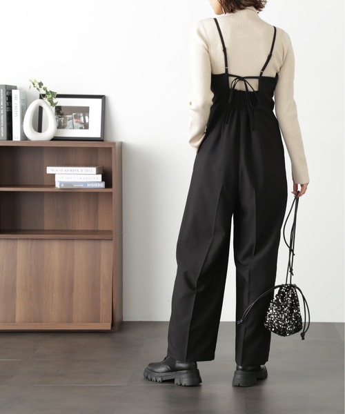 FREE'S MART（フリーズマート）の「バックリボンオールインワン（つなぎ/オールインワン・レディース・グレー/ブラック・SMALL/MEDIUM）」の9枚目の写真