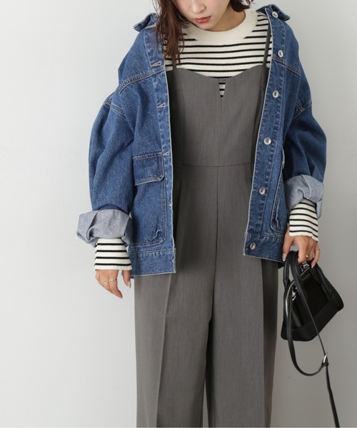 FREE'S MART（フリーズマート）の「バックリボンオールインワン（つなぎ/オールインワン・レディース・グレー/ブラック・SMALL/MEDIUM）」の17枚目の写真