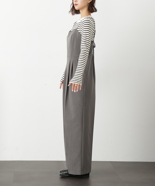 FREE'S MART（フリーズマート）の「バックリボンオールインワン（つなぎ/オールインワン・レディース・グレー/ブラック・SMALL/MEDIUM）」の8枚目の写真