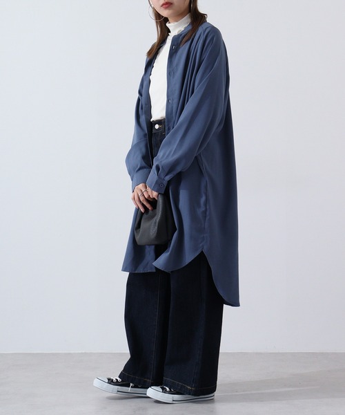 revertical(リバーティカル)の「バンドカラーロングシャツ(シャツ/ブラウス・メンズ・グレイッシュベージュ/ブラック/ブルー・L/M)」の12枚目の写真