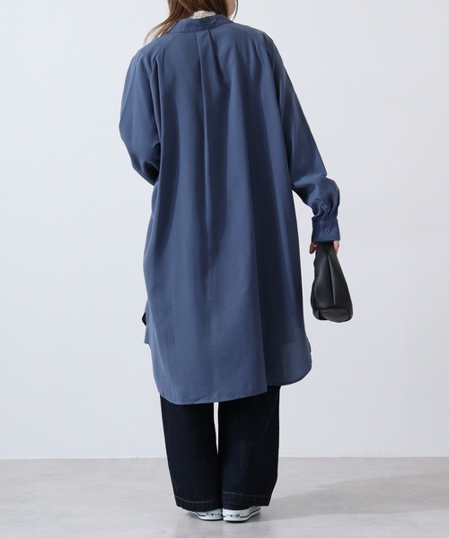 revertical(リバーティカル)の「バンドカラーロングシャツ(シャツ/ブラウス・メンズ・グレイッシュベージュ/ブラック/ブルー・L/M)」の14枚目の写真