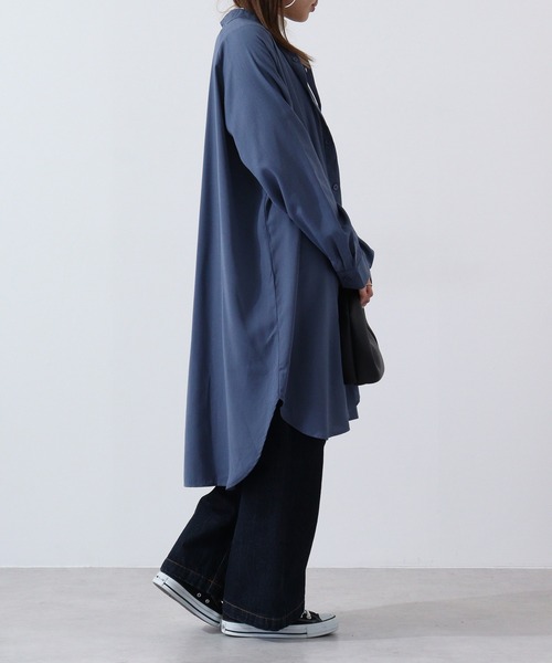 revertical(リバーティカル)の「バンドカラーロングシャツ(シャツ/ブラウス・メンズ・グレイッシュベージュ/ブラック/ブルー・L/M)」の13枚目の写真