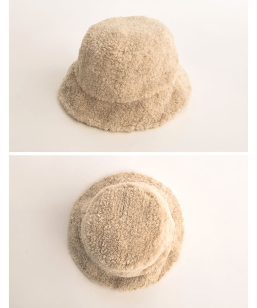 Re:EDIT(リエディ)の「ボアバケットハット(ハット・レディース・ブラック/アイボリー/ブラウン・FREE)」の6枚目の写真