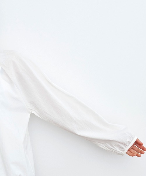 PAR ICI（パーリッシィ）の「ナチュラルトリプルワッシャー/ストライプ ボタンブラウス（シャツ/ブラウス・レディース・ホワイト/ネイビー/サックスブルー・FREE）」の19枚目の写真