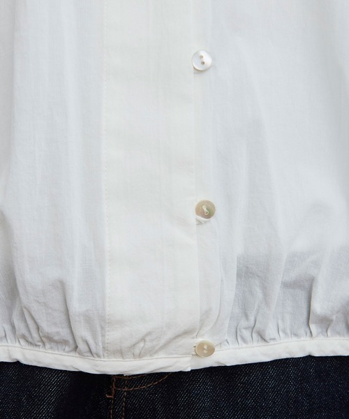 PAR ICI（パーリッシィ）の「ナチュラルトリプルワッシャー/ストライプ ボタンブラウス（シャツ/ブラウス・レディース・ホワイト/ネイビー/サックスブルー・FREE）」の21枚目の写真