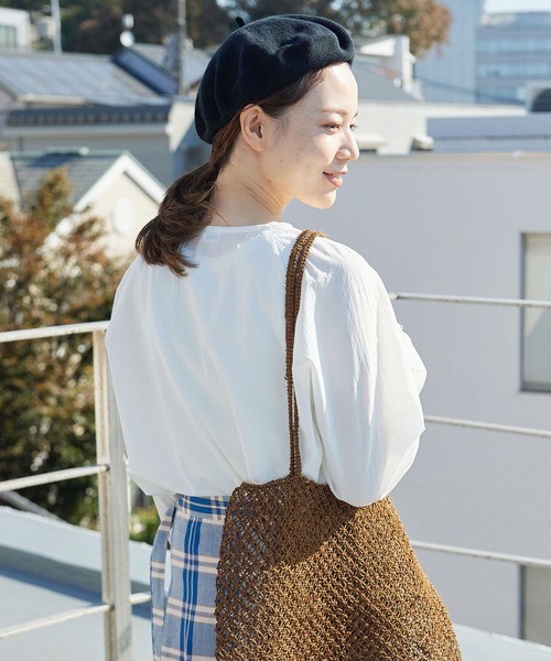 PAR ICI（パーリッシィ）の「ナチュラルトリプルワッシャー/ストライプ ボタンブラウス（シャツ/ブラウス・レディース・ホワイト/ネイビー/サックスブルー・FREE）」の6枚目の写真