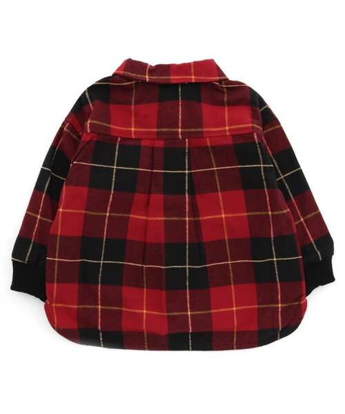 BREEZE（ブリーズ）の「【あったか】ネル起毛チェックシャツ（シャツ/ブラウス・キッズ・レッド/グリーン/レインボー・120/110/140/80/100/90/130）」の6枚目の写真
