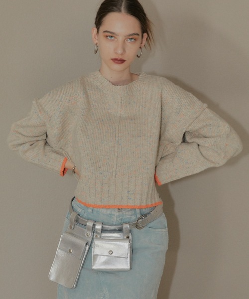 ELLEgirl(エルガール)の「ヴィーガンレザーベルトバッグ【ELLEgirl/エル ガール】(ボディバッグ/ウエストポーチ・レディース・シルバー/ブラック・FREE)」の18枚目の写真