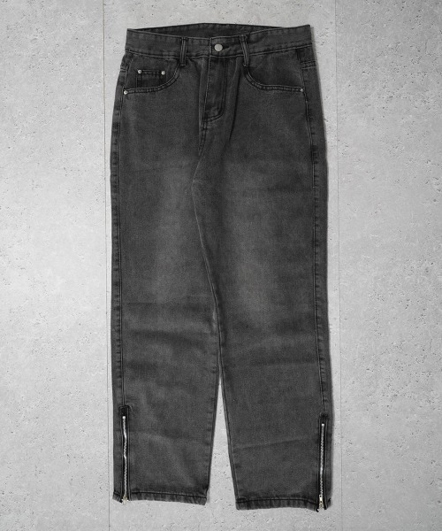Auntie Rosa（アンティローザ）の「ビンテージウォッシュジップスリットデニムパンツ（デニムパンツ・メンズ・ブルー/ブラック・MEDIUM/X-LARGE/LARGE）」の3枚目の写真