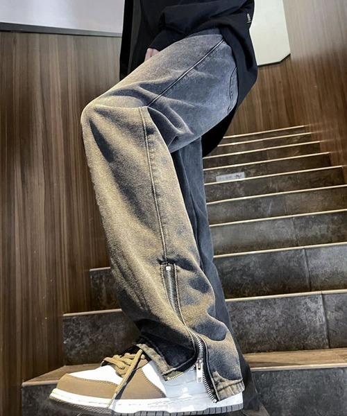 Auntie Rosa（アンティローザ）の「ビンテージウォッシュジップスリットデニムパンツ（デニムパンツ・メンズ・ブルー/ブラック・MEDIUM/X-LARGE/LARGE）」の14枚目の写真