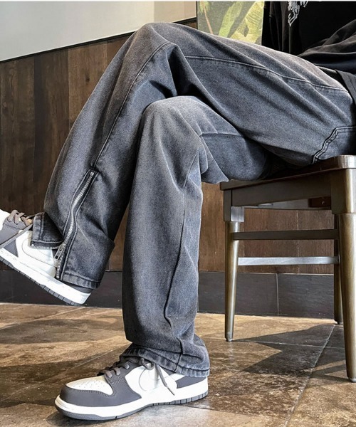 Auntie Rosa（アンティローザ）の「ビンテージウォッシュジップスリットデニムパンツ（デニムパンツ・メンズ・ブルー/ブラック・MEDIUM/X-LARGE/LARGE）」の16枚目の写真