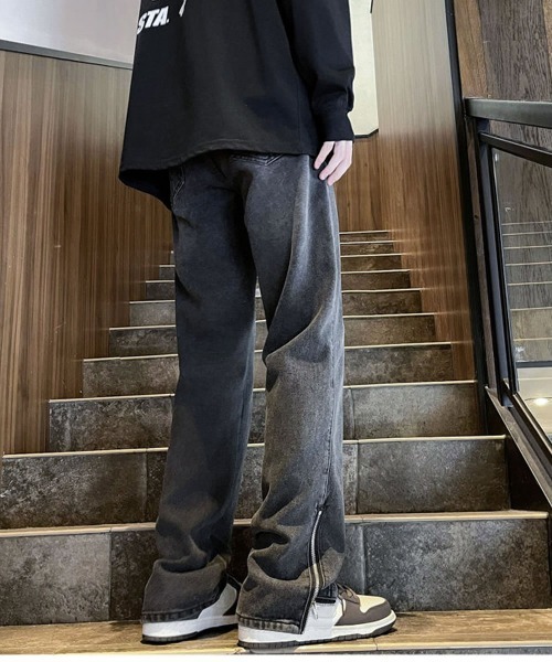 Auntie Rosa（アンティローザ）の「ビンテージウォッシュジップスリットデニムパンツ（デニムパンツ・メンズ・ブルー/ブラック・MEDIUM/X-LARGE/LARGE）」の18枚目の写真