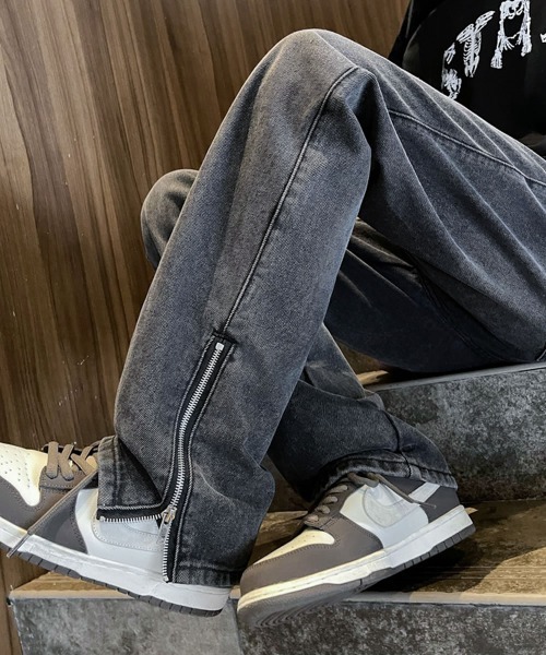 Auntie Rosa（アンティローザ）の「ビンテージウォッシュジップスリットデニムパンツ（デニムパンツ・メンズ・ブルー/ブラック・MEDIUM/X-LARGE/LARGE）」の11枚目の写真