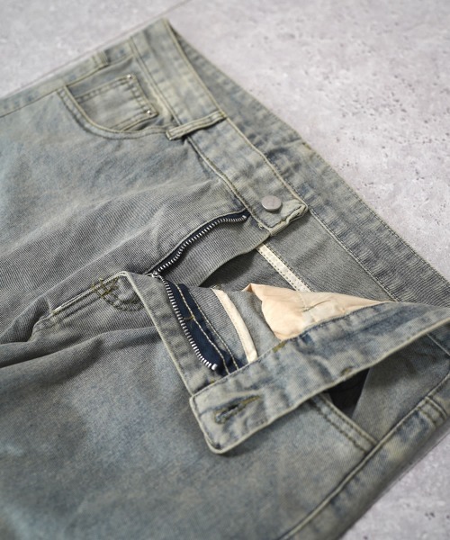 Auntie Rosa（アンティローザ）の「ビンテージウォッシュジップスリットデニムパンツ（デニムパンツ・メンズ・ブルー/ブラック・MEDIUM/X-LARGE/LARGE）」の10枚目の写真