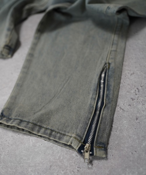 Auntie Rosa（アンティローザ）の「ビンテージウォッシュジップスリットデニムパンツ（デニムパンツ・メンズ・ブルー/ブラック・MEDIUM/X-LARGE/LARGE）」の6枚目の写真