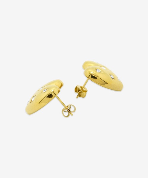 BLOOM(ブルーム)の「サージカルステンレス 316L キュービックジルコニア ハート ピアス BLOOM/ブルーム (金属アレルギー対応)(ピアス(両耳用)・レディース・その他・-)」の4枚目の写真