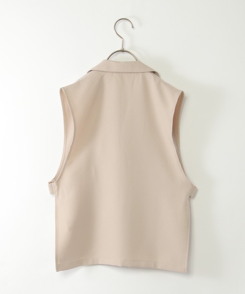 ikka(イッカ)の「【親子コーデ】テーラージレベスト(120~160cm)(ベスト・キッズ・ベージュ/ブラック・140/130/160/150/120)」の4枚目の写真
