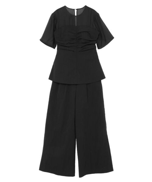 LAGUNAMOON（ラグナムーン）の「LADYギャザーペプラムパンツドレス 結婚式 お呼ばれ（パンツドレス・レディース・ブラック/ブルー・MEDIUM/SMALL）」の19枚目の写真