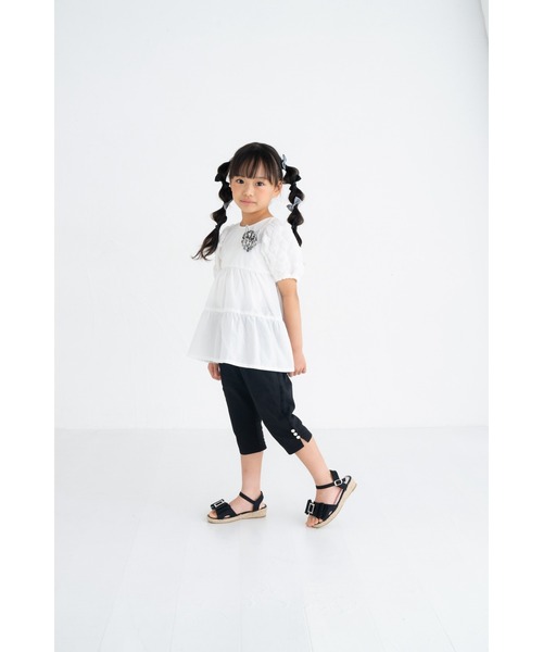 nino(ニノ)の「パールボタン 6分丈パンツ(その他パンツ・キッズ・ブラック/ベージュ/ラベンダー・90cm/110cm/120cm/100cm)」の10枚目の写真