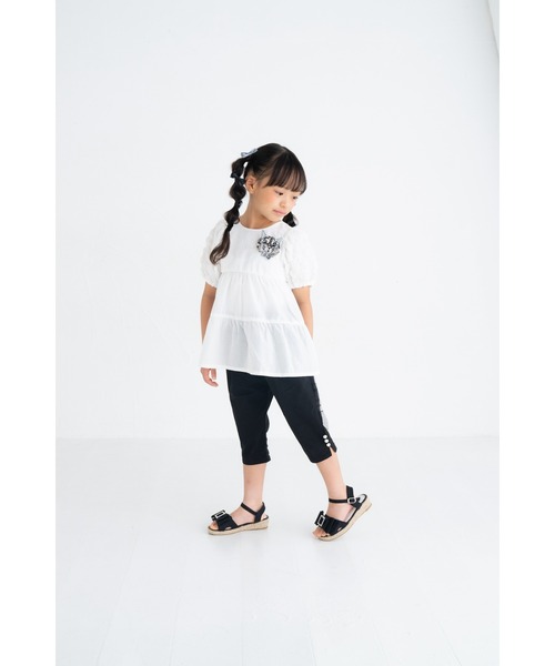 nino(ニノ)の「パールボタン 6分丈パンツ(その他パンツ・キッズ・ブラック/ベージュ/ラベンダー・90cm/110cm/120cm/100cm)」の11枚目の写真