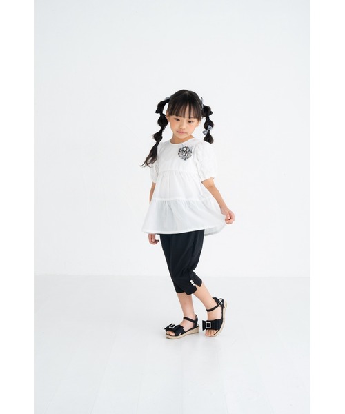 nino(ニノ)の「パールボタン 6分丈パンツ(その他パンツ・キッズ・ブラック/ベージュ/ラベンダー・90cm/110cm/120cm/100cm)」の12枚目の写真