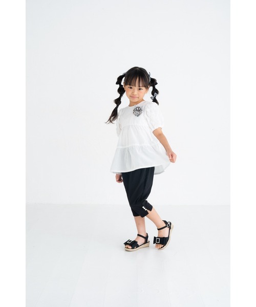 nino(ニノ)の「パールボタン 6分丈パンツ(その他パンツ・キッズ・ブラック/ベージュ/ラベンダー・90cm/110cm/120cm/100cm)」の13枚目の写真