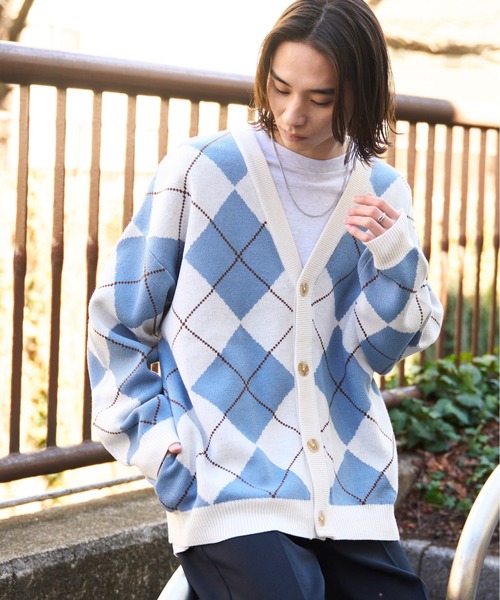 WEGO（ウィゴー）の「WEGO/オーバーフィットパターンカーディガン（カーディガン/ボレロ・メンズ・その他2/その他3/その他1/その他4・LARGE/MEDIUM）」の2枚目の写真