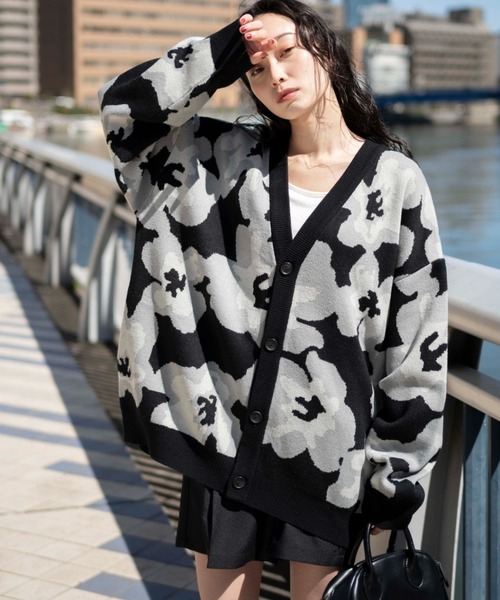 WEGO（ウィゴー）の「WEGO/オーバーフィットパターンカーディガン（カーディガン/ボレロ・メンズ・その他2/その他3/その他1/その他4・LARGE/MEDIUM）」の3枚目の写真