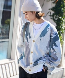 WEGO/オーバーフィットパターンカーディガン