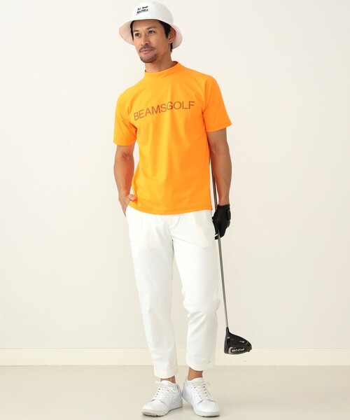 BEAMS GOLF(ビームスゴルフ)の「【ドライ/UVカット/伸縮性】BEAMS GOLF ORANGE LABEL / ラグラン ロゴ モックネックシャツ(Tシャツ/カットソー・メンズ・ブラック/グレー/ホワイト/オレンジ/ネイビー・L/XL/M/S)」の8枚目の写真