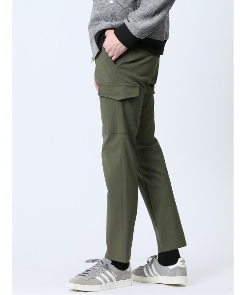 TAKA-Q（タカキュー）の「【抗菌防臭】タカキュー クロスストレッチ カーゴパンツ（カーゴパンツ・メンズ・ベージュ/ホワイト×ブラック/オリーブ・X-LARGE/MEDIUM/LARGE/S）」の6枚目の写真