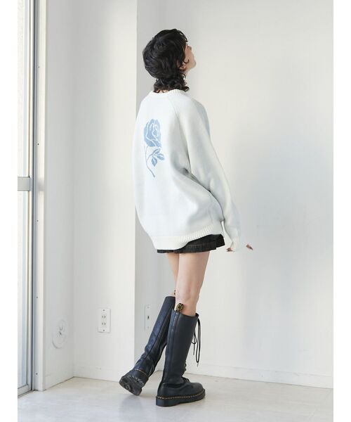 jouetie（ジュエティ）の「ジャカードロゴニット（ニット/セーター・レディース・ブラック/ピンク/オフホワイト・MEDIUM）」の12枚目の写真