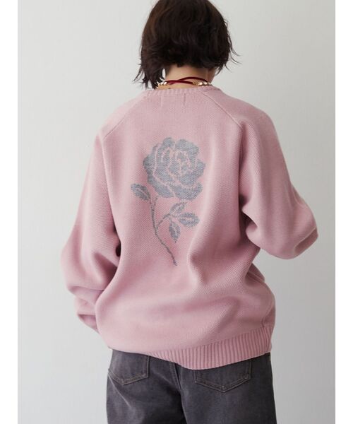 jouetie（ジュエティ）の「ジャカードロゴニット（ニット/セーター・レディース・ブラック/ピンク/オフホワイト・MEDIUM）」の15枚目の写真