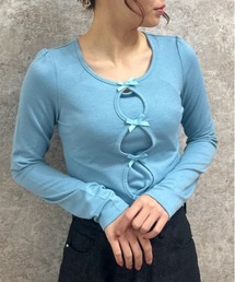 リボントップスキャミセット